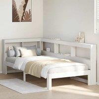 Berkfield Home Bookcase Bed without Mattress White 75x190 cm Small Single Solid Wood Pine