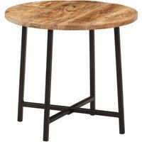 Berkfield Home Coffee Table 45x45x40 cm Solid Wood Mango & Iron in Black | Size: 45 x 45 x 40 cm