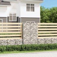 Berkfield Home Gabion Basket with Lids Galvanised Wire 150 x 100 x 30 cm in Silver
