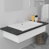 Berkfield Home Built-in Basin 61x39.5x18.5 cm Ceramic White