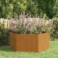 Berkfield Home Planter Rusty 90x90x45 cm Corten Steel in Brown | Size: 90 x 90 x 45 cm