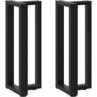 Berkfield Home Console Table Legs T-Shaped 2 pcs Black 38x25x(72-73) cm Steel