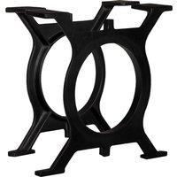 Berkfield Home Coffee Table Legs 2 pcs O-Frame Cast Iron in Black