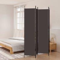 Berkfield Home 4-Panel Room Divider Brown 200x220 cm Fabric