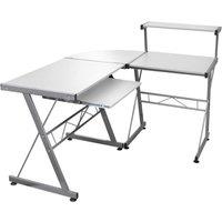 Berkfield Home Corner Computer Desk White 132x112x99 cm Engineered Wood | Size: 132 x 112 x 99 cm