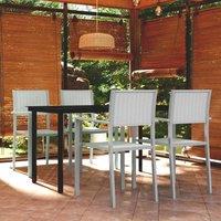 Berkfield Home 5 Piece Garden Dining Set White