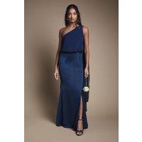 Coast Women's One Shoulder Maxi Bridesmaid Dress with Neck Scarf in Navy | Size: 12