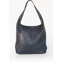 Sarta Women's Ridley Pebbled Italian Leather Shoulder Bag in Navy