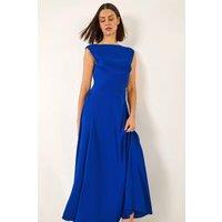 Roman Women's Fit & Flare Midi Dress in Dark Blue | Size: 18