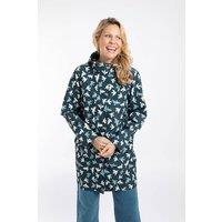 Weird Fish Women's Alinda Printed Waterproof Jacket in Midnight | Size: 20