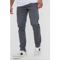 Threadbare Men's 'Castello' Cotton Slim Fit Chino Trousers With Stretch in Grey | Size: 32R
