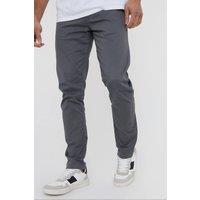 Threadbare Men's 'Castello' Cotton Slim Fit Chino Trousers With Stretch in Grey | Size: 34R
