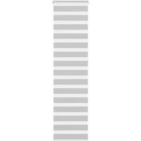 Berkfield Home Zebra Blind Light Grey 55x230 cm Fabric Width 50.9 cm Polyester