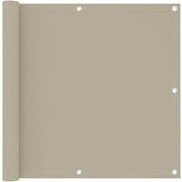 Berkfield Home Balcony Screen Beige 90x500 cm Oxford Fabric