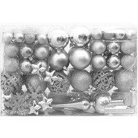 Berkfield Home 111 Piece Christmas Bauble Set Silver Polystyrene