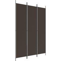 Berkfield Home 3-Panel Room Divider Brown 150x220 cm Fabric