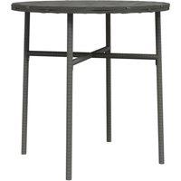 Berkfield Home Tea Table Grey 45 cm Poly Rattan