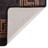 Berkfield Home Rug Washable 80x150 cm Black & Gold Anti Slip | Size: 100 cm diameter