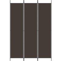 Berkfield Home Durable 3-Panel Room Divider Brown 150x220 cm Fabric