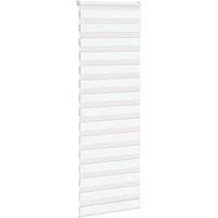 Berkfield Home Elegant Zebra Blind White 90x230 cm Fabric Width 85.9 cm Polyester