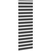 Berkfield Home Elegant Zebra Blind Black 80x230 cm Fabric Width 75.9 cm Polyester