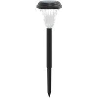 Berkfield Home Solar Pathway Lights with Ground Spikes 12 pcs White in Black