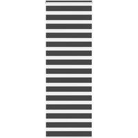 Berkfield Home Zebra Blind Black 80x230 cm Fabric Width 75.9 cm Polyester