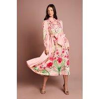 Coast Women's Boarder Print Organza Shirt Dress in Blush | Size: 10