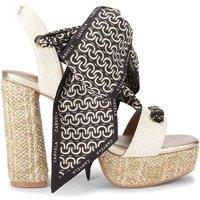 Carvela Women's 'Sorrento Scarf Platform' Sandals in Cream | Size: 5