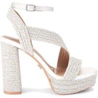Carvela Women's 'Gala Platform Jewel' Fabric Heels in White | Size: 7