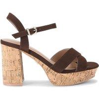 Carvela Women's 'Sonata Cork' Fabric Sandals in Brown | Size: 6