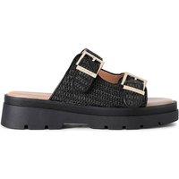 Carvela Women's 'Bormio Buckle' Fabric Sandals in Black | Size: 6