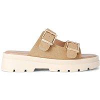 Carvela Women's 'Bormio Buckle' Fabric Sandals in Taupe | Size: 5