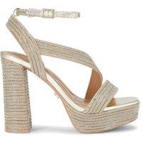 Carvela Women's 'Gala Platform Jewel' Fabric Heels in Gold | Size: 4