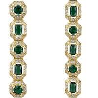 Latelita Women's Whistledown Emerald Drop Earrings Gold in Green
