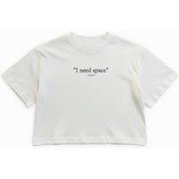 Off-White Women's Thick Need Space Crop Tee White | Size: Small