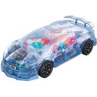 Living and Home Visible Moving Gears Police Car Toy with Light and Sound for Toddlers in Blue