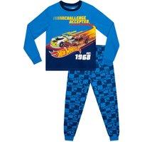 Hot Wheels Boy's Long Sleeve Pyjamas in Blue | Size: 11-12 Years