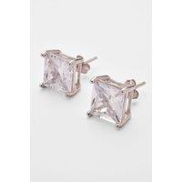 Cernucci Men's 8mm Iced Stud Earrings in Metallic Silver