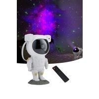 Living and Home Star Projector Astronaut Space Warrior Galaxy Night Light Starry Nebula Ceiling Projection Lamp in White