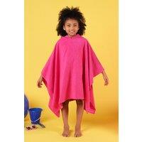 OHS Poncho Towel Absorbent Hood Quick Drying Beach Robe Childrens in Pink