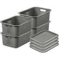 SmartStore d Basket 15' with lids x4 in Grey