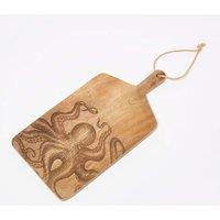 Homescapes Wooden Cutting Board Octopus in Natural