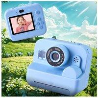 Living and Home Kids Camera Instant Print with 32GB Card and 3 Rolls Photo Paper in Blue