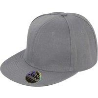 Result Men's Core Bronx Original Flat Peak Snapback Solid Colour Cap in Grey