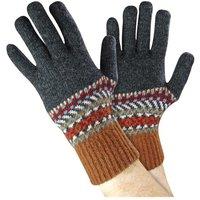 Sock Snob Men's Wool Gloves | Winter Cute Fairisle Gloves for Cold Weather in Burnt Orange