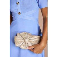 Coast Women's Chiara Satin Bow Detail Clutch Bag With Chain Strap in Gold