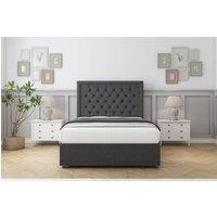 Comfort Beds Rio Dumfries Divan Set No Drawers-26 Headboard in Dark Grey | Size: Super King