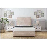 Comfort Beds Zoya Naples Divan With Mattress No Drawers-54 Headboard-Footboard in Light Sand | Size: Small Single