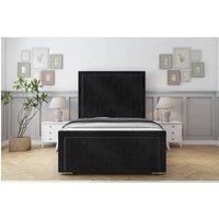 Sloomy Pemberton Naples Frame-Mattress - 50 Upholstered Headboard in Black | Size: King